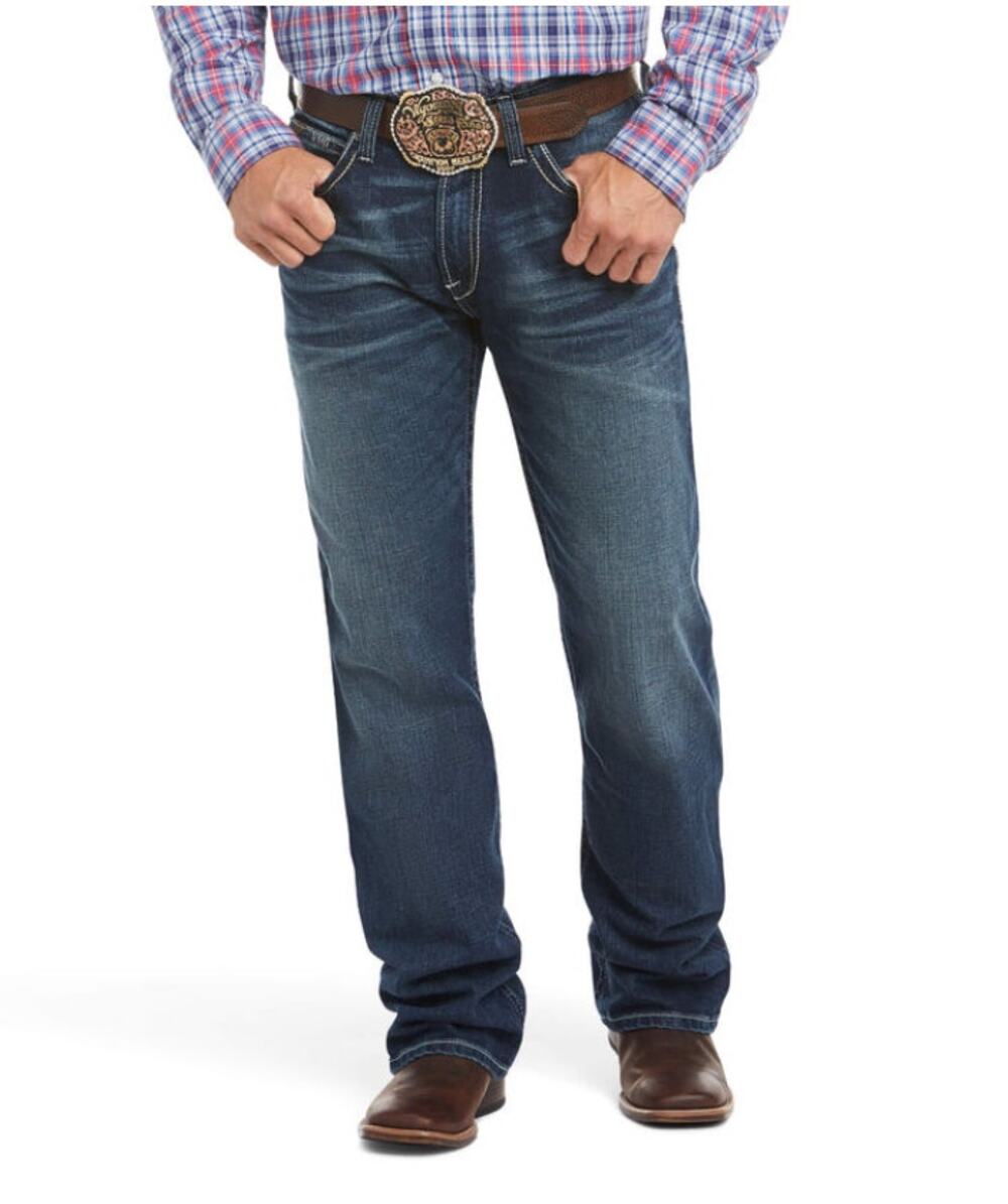 Men's Seven7 Regular Bootcut Denim Blue Jeans Size 34